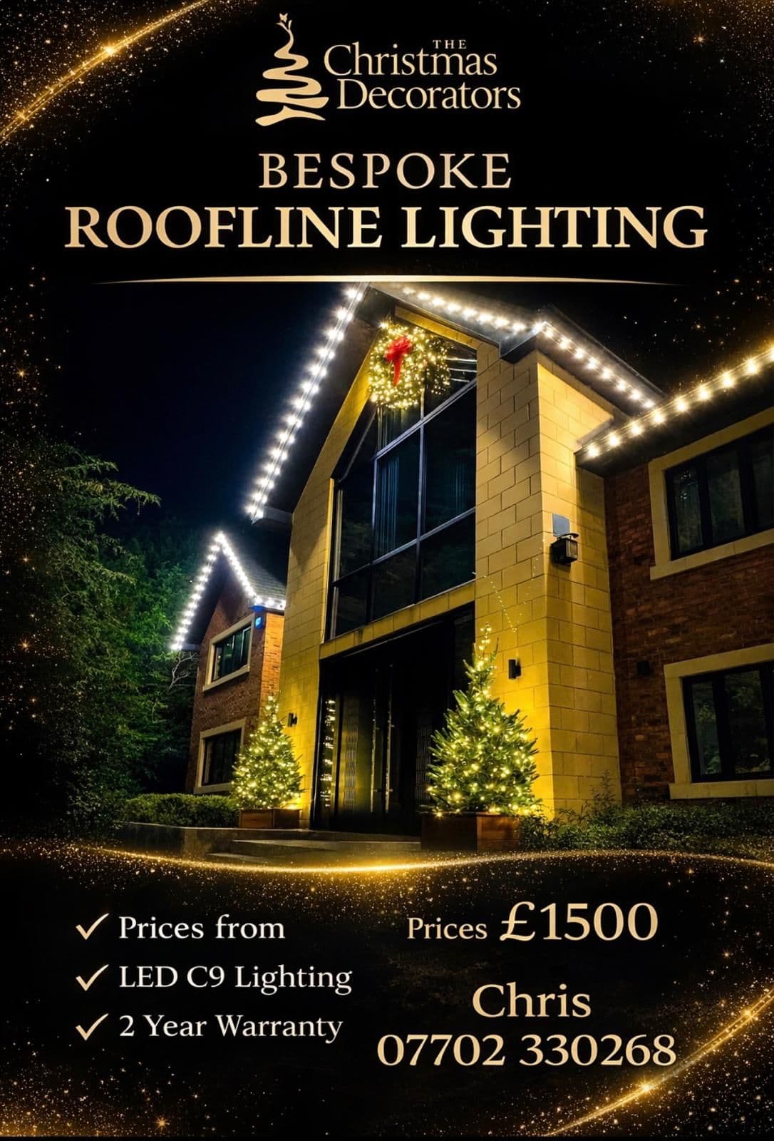 Bespoke roofline lighting installation 1