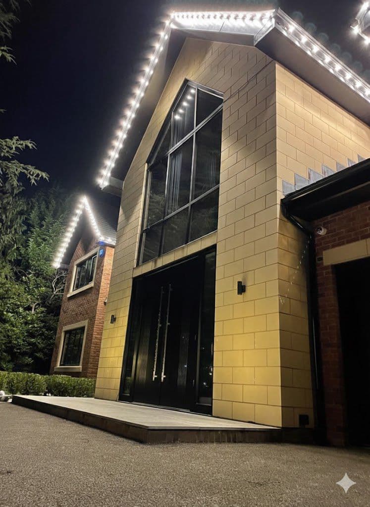 Bespoke roofline lighting installation 2