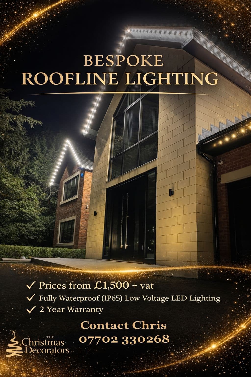 Bespoke roofline lighting installation 3