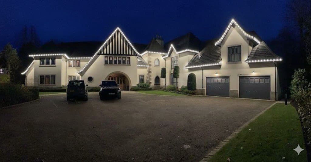 Bespoke roofline lighting installation 7