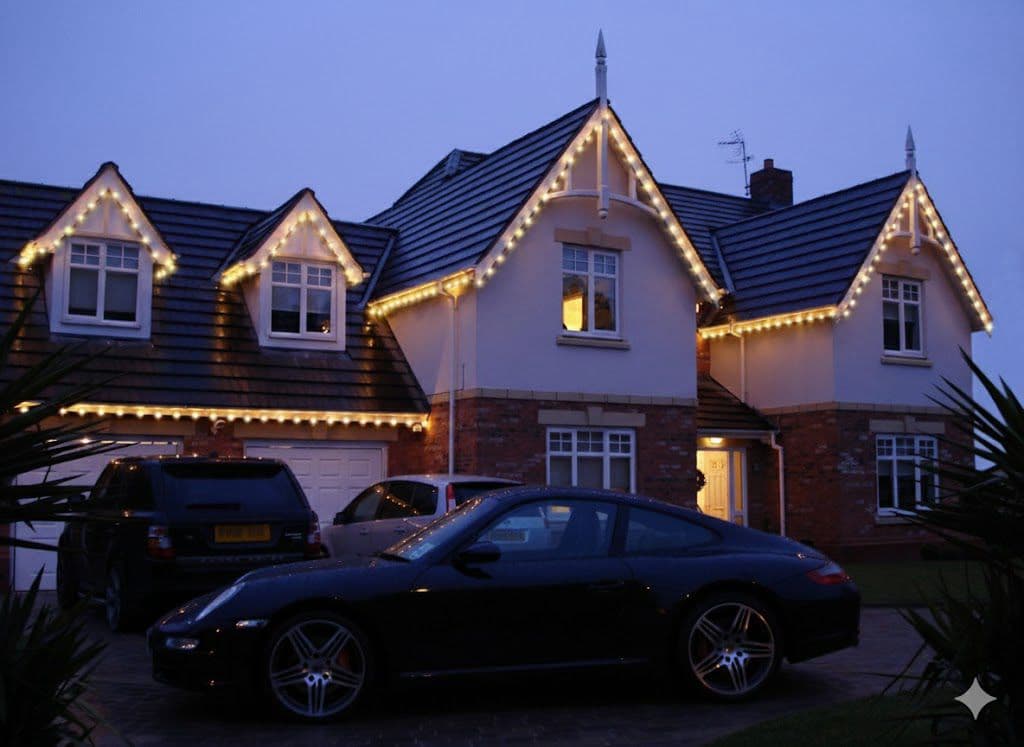 Bespoke roofline lighting installation 9