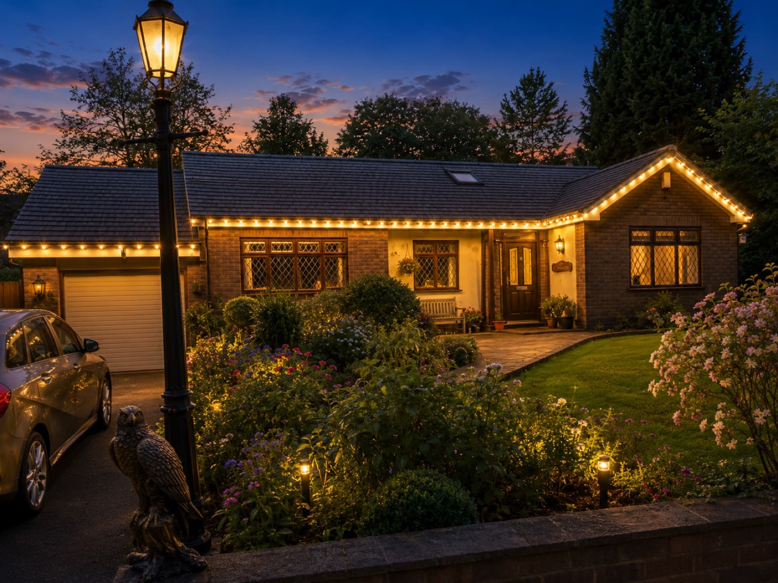 Bespoke roofline lighting installation 4