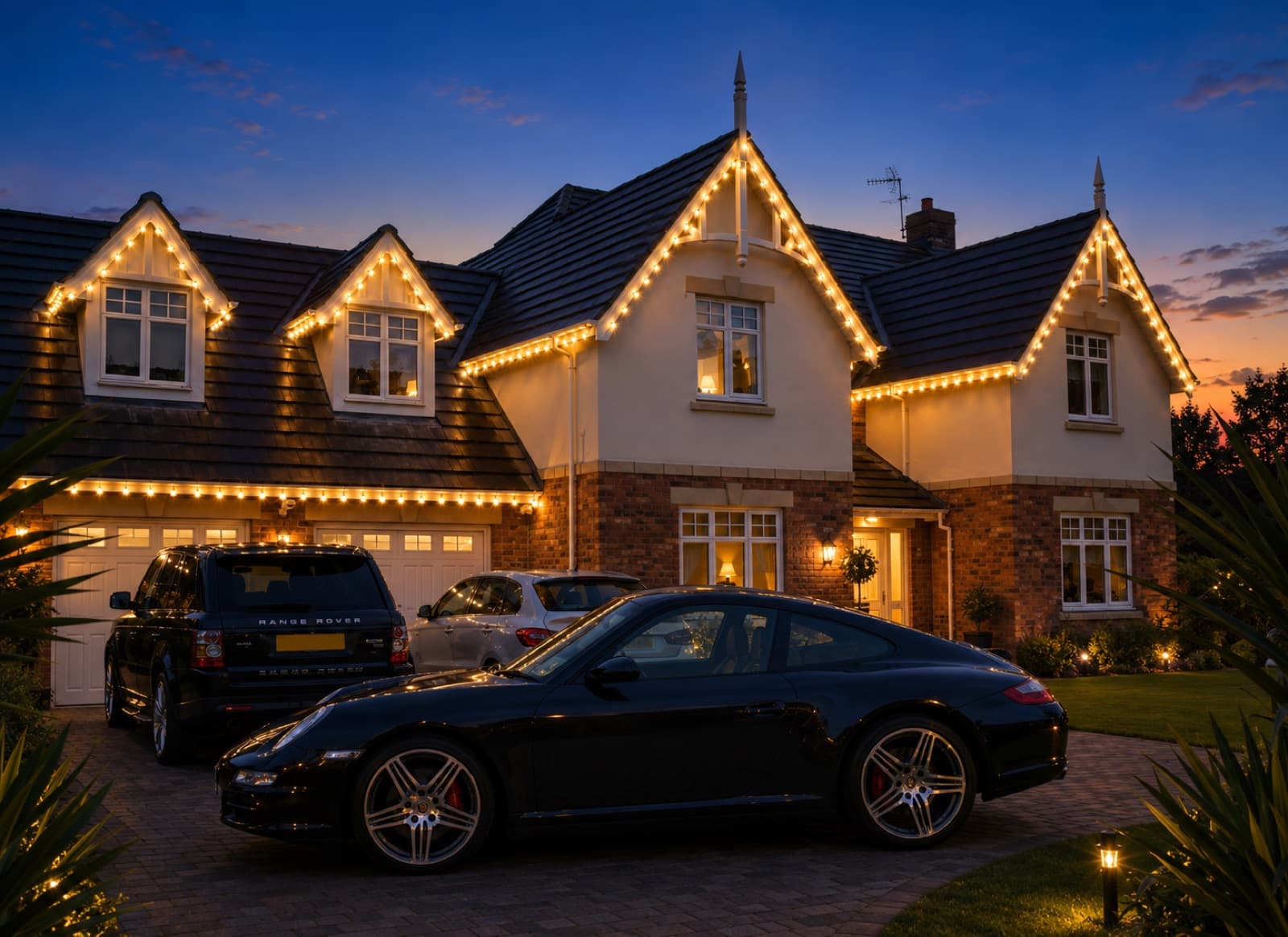 Bespoke roofline lighting installation 5